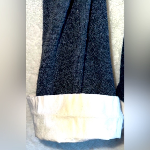 Professional business style top. Attached white blouse under gray thin sweater - Picture 2 of 2